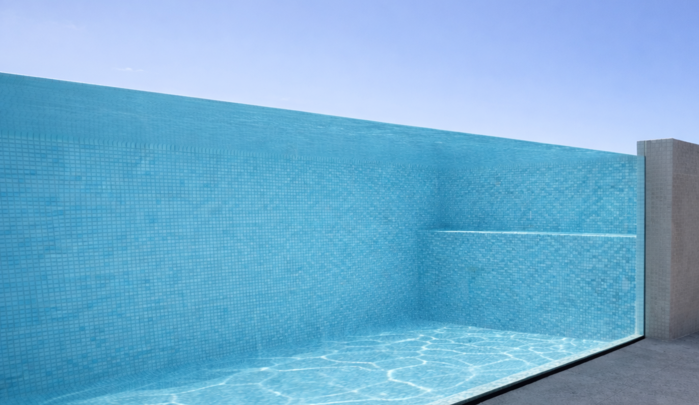 Horizon View 3-sided acrylic pool window system