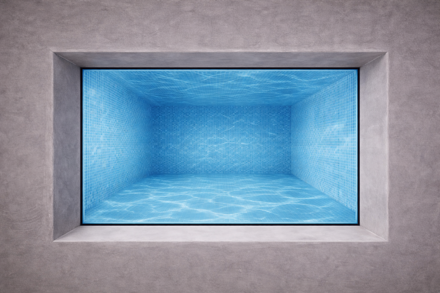 Wall View vertical acrylic panel integrated into concrete wall